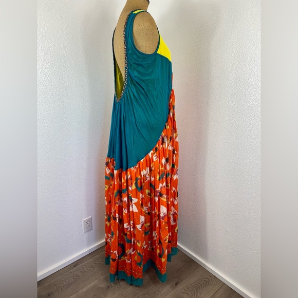 New Mimi Liberte’ Dress Michel Klein 36 FR Drop Back Gauzy Cotton Bold Beautiful - Picture 9 of 16